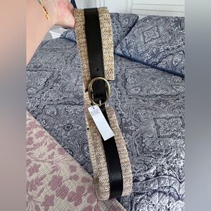 NWT White House Black Market Woven Belt in XL